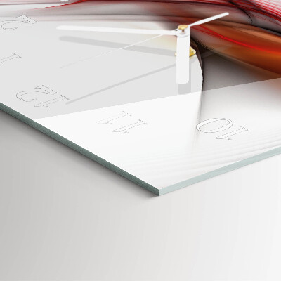 Glass wall clock square Abstract lines