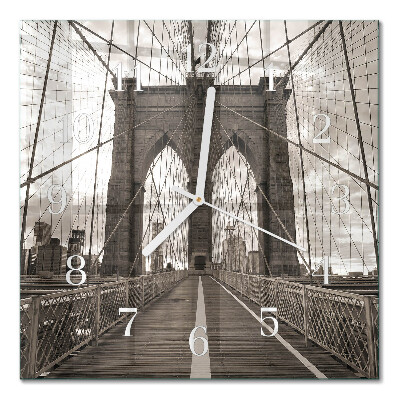 Glass clock square Bridge