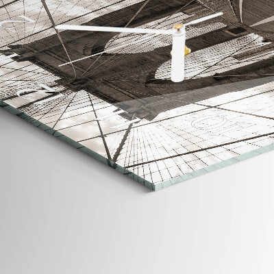 Glass clock square Bridge