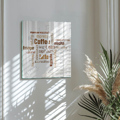 Square wall clock Coffee