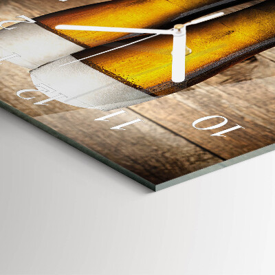 Glass clock square Beer