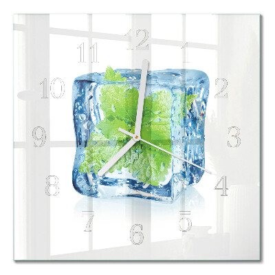 Square kitchen clock Ice mint