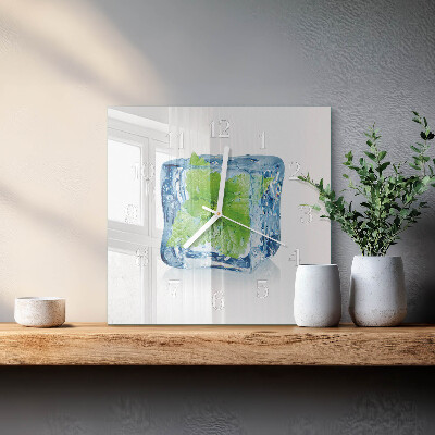 Square kitchen clock Ice mint