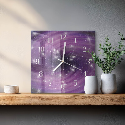 Glass clock square Abstraction