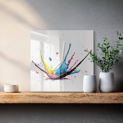 Glass clock square Color