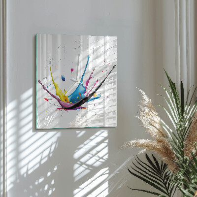 Glass clock square Color