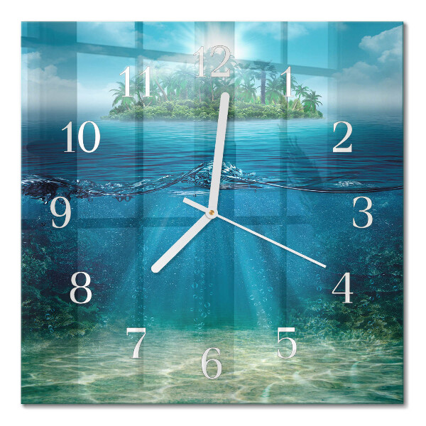 Square kitchen clock Seabed