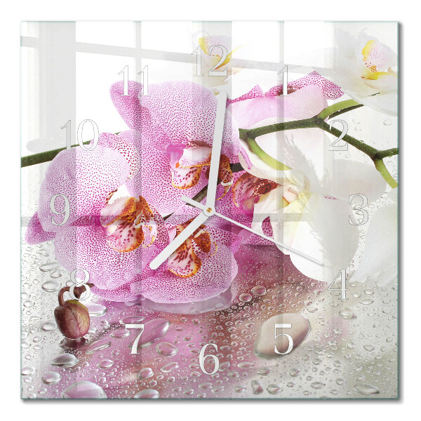 Square kitchen clock Orchid
