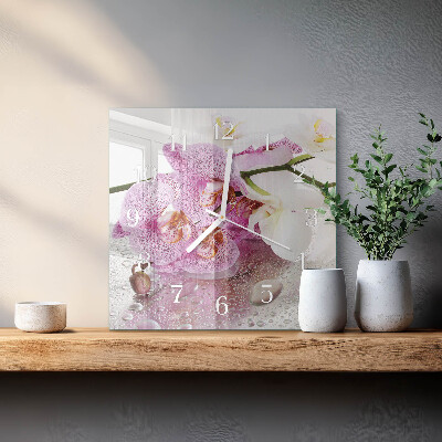 Square kitchen clock Orchid