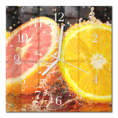 Square wall clock Fruit
