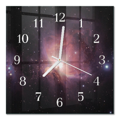 Glass clock square Cosmos