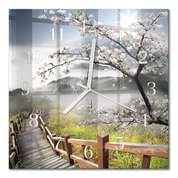 Square wall clock Spring