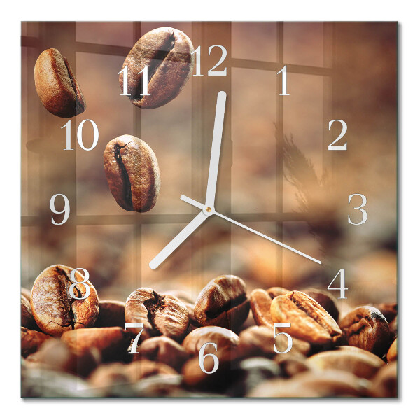 Square wall clock Coffee beans