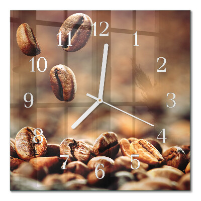 Square wall clock Coffee beans