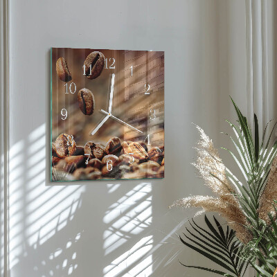 Square wall clock Coffee beans