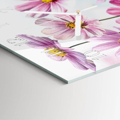 Square kitchen clock Flowers