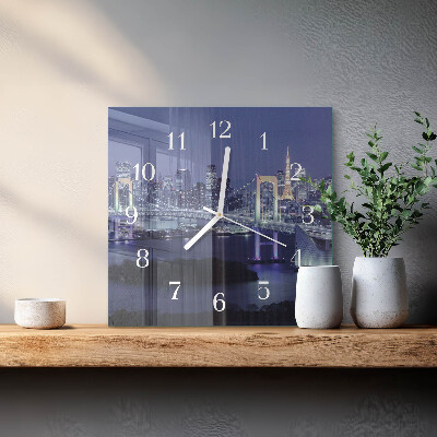 Glass clock square Bridge