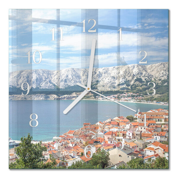 Square kitchen clock Bay