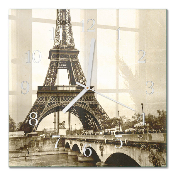 Square wall clock Paris