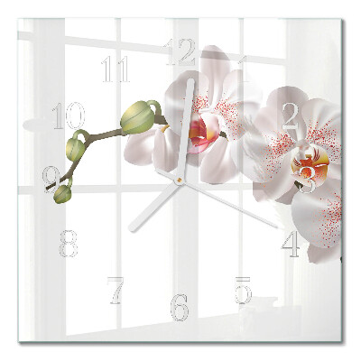 Square kitchen clock Orchid