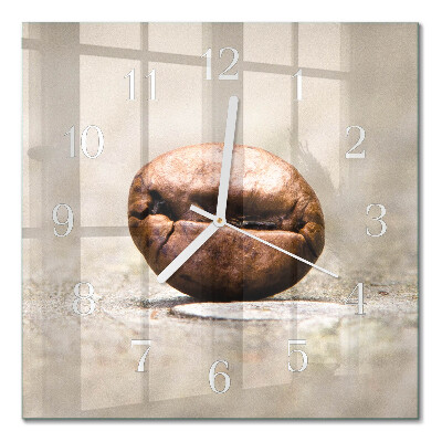 Square wall clock Coffee bean