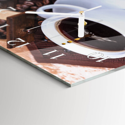 Square kitchen clock Coffee