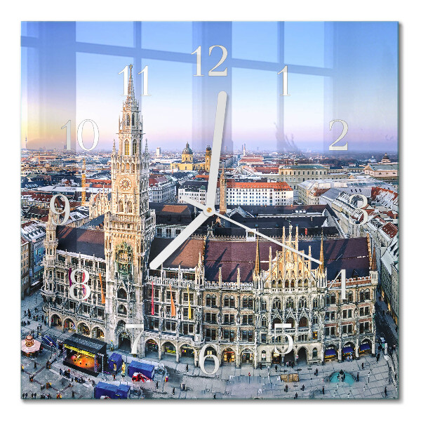 Square kitchen clock Horizon