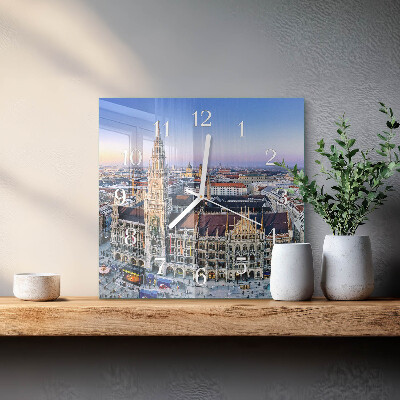 Square kitchen clock Horizon