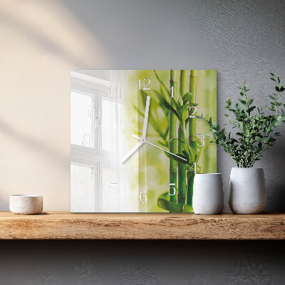 Square kitchen clock Bamboo