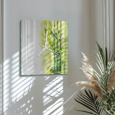 Square kitchen clock Bamboo