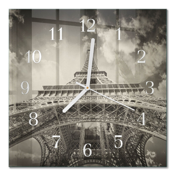 Square wall clock Eiffel tower