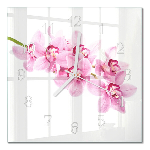 Square kitchen clock Orchid