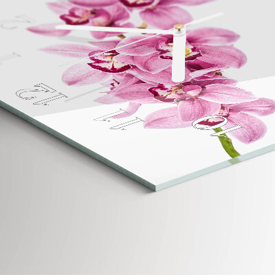 Square kitchen clock Orchid
