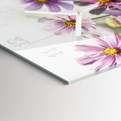 Square kitchen clock Flowers