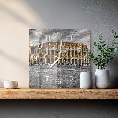 Square kitchen clock Colosseum