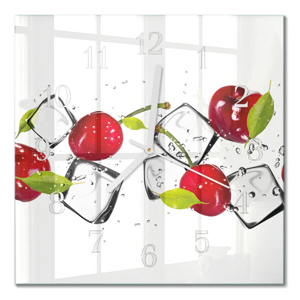 Square kitchen clock Cherry ice cream