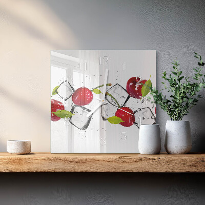 Square kitchen clock Cherry ice cream