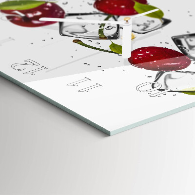 Square kitchen clock Cherry ice cream