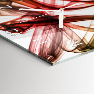 Glass wall clock square Abstraction