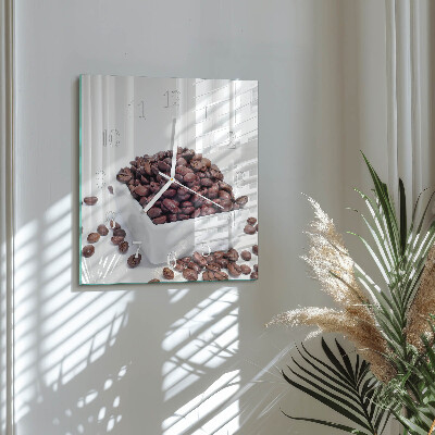 Square wall clock Coffee beans