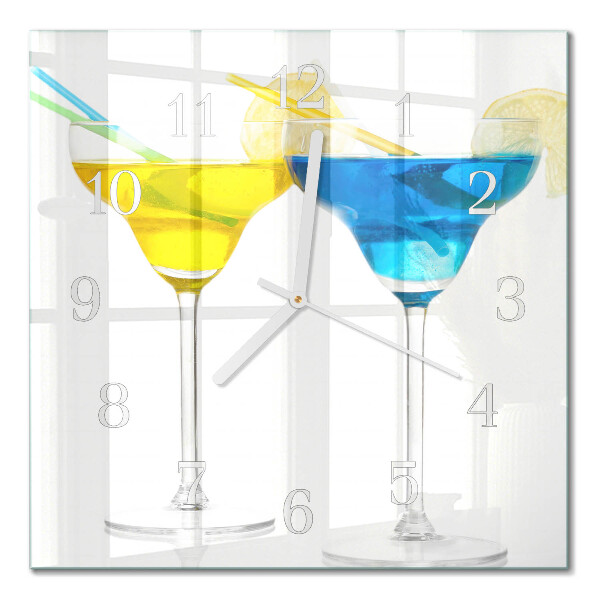 Glass clock square Cocktail