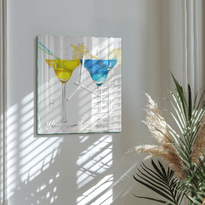 Glass clock square Cocktail