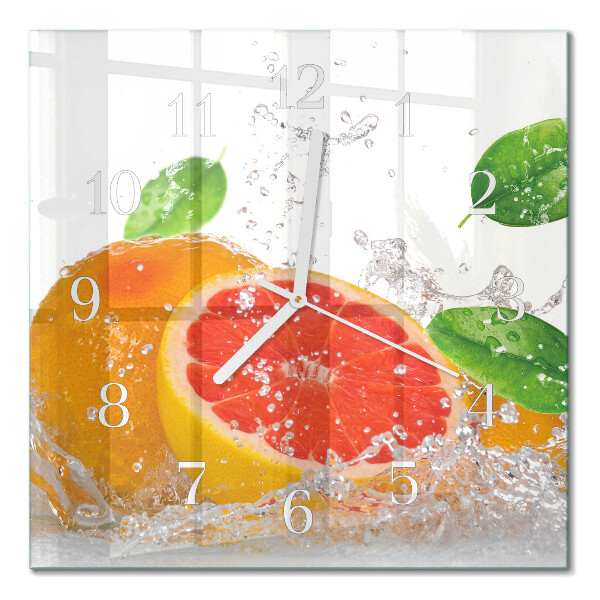 Square wall clock Grapefruit