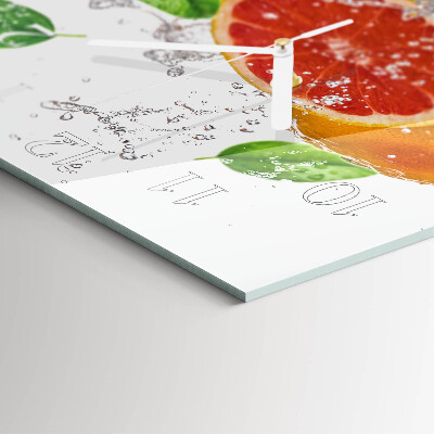 Square wall clock Grapefruit