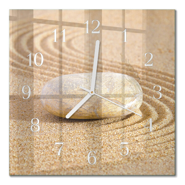 Square wall clock Stone sand