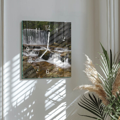 Square wall clock Waterfalls