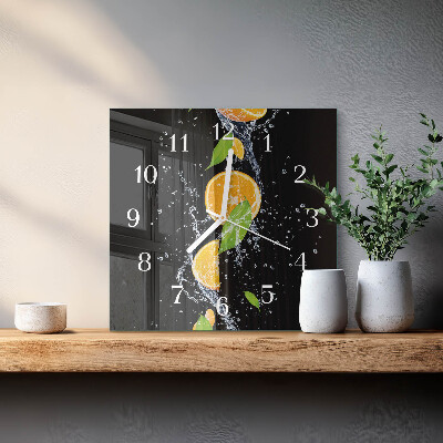Square kitchen clock Oranges