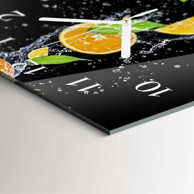 Square kitchen clock Oranges