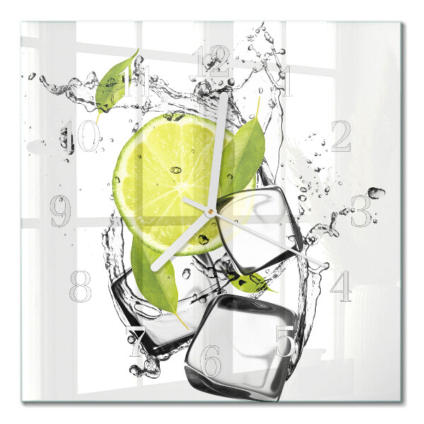 Square wall clock Calcium carbonate