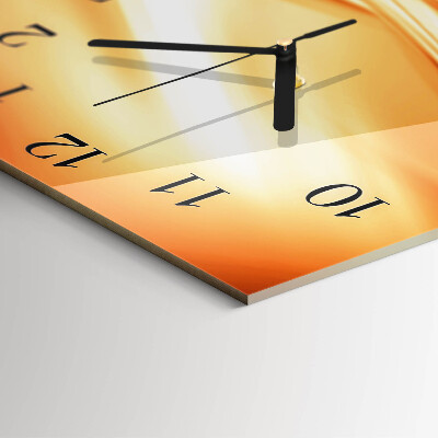 Glass wall clock square Abstraction